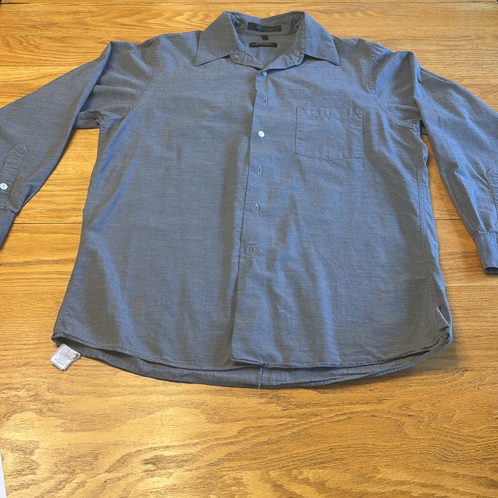 DKNY Gray Casual Button Down Shirt - Picture 2 of 6